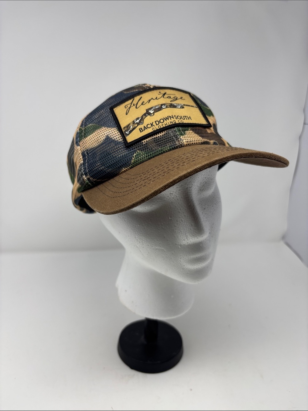 Heritage back down south clothing co | Camouflage Trucker Cap - Brown/Green